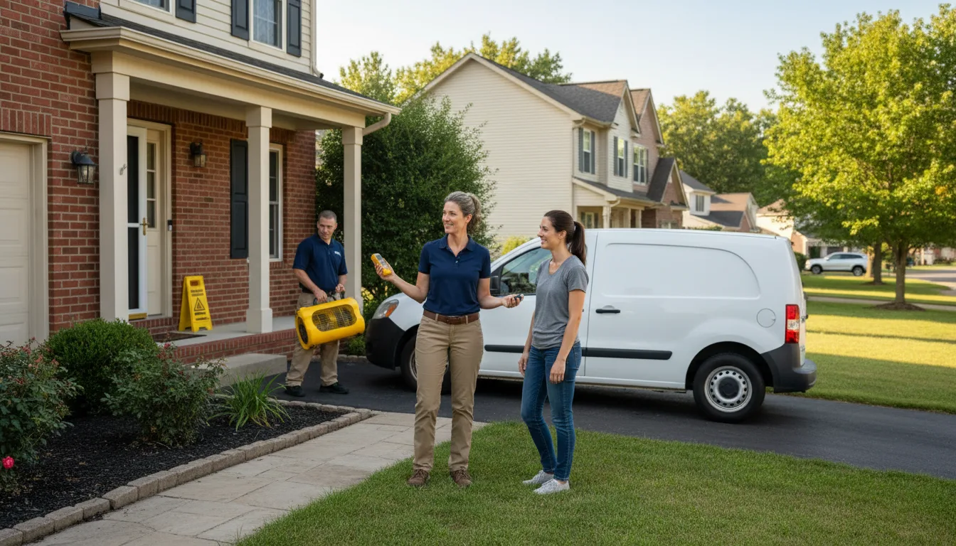 Water restoration image for Water Damage & Restoration Services in Bevinsville, KY
